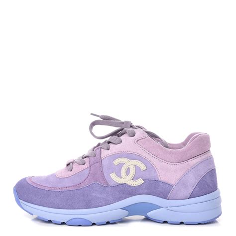 purple chanel shoes|purple chanel sneakers.